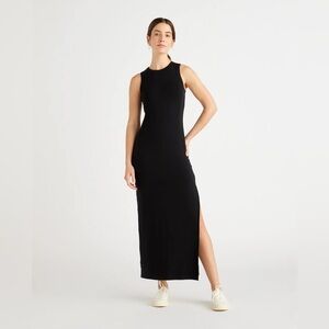 Quince Tencel Jersey Tank Maxi Dress -Black